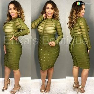 Bandage Olive Dress